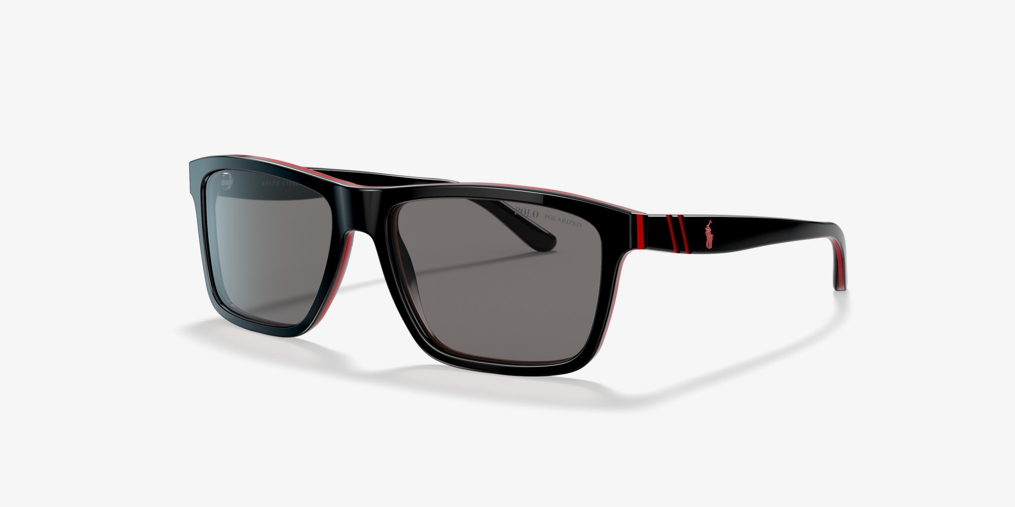 ralph lauren sunglasses black and red