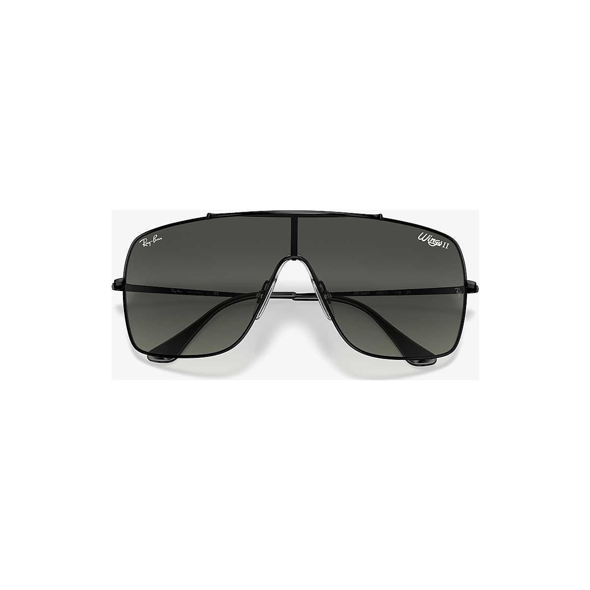 Ray-Ban RB3697 Wings II 01 Grey Gradient & Black Sunglasses | Sunglass Hut  USA