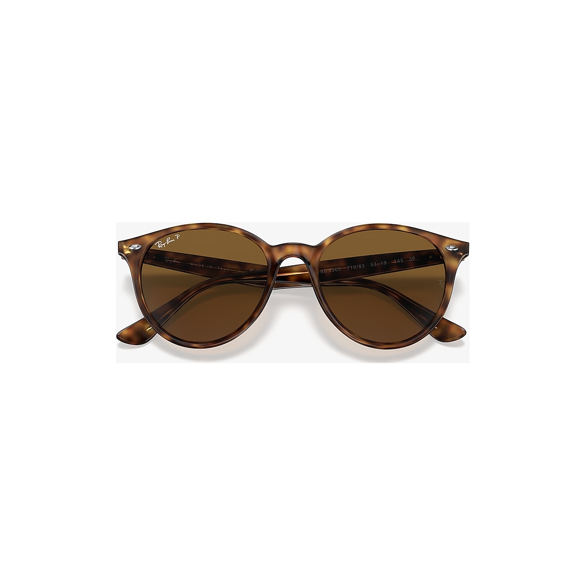 Ray-Ban RB4305 53 Brown & Light Havana Polarized Sunglasses