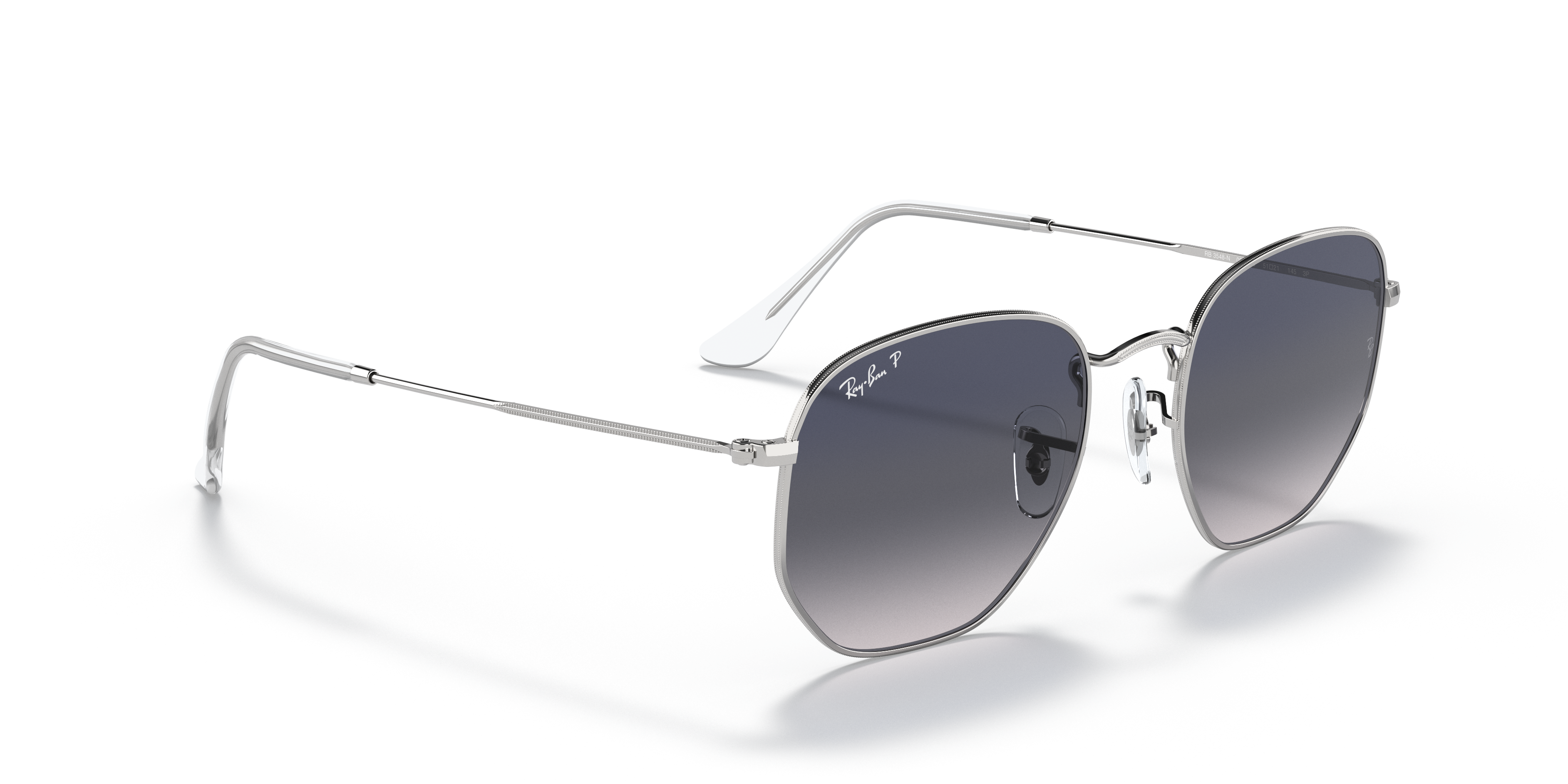 ray ban hexagonal silver polarized