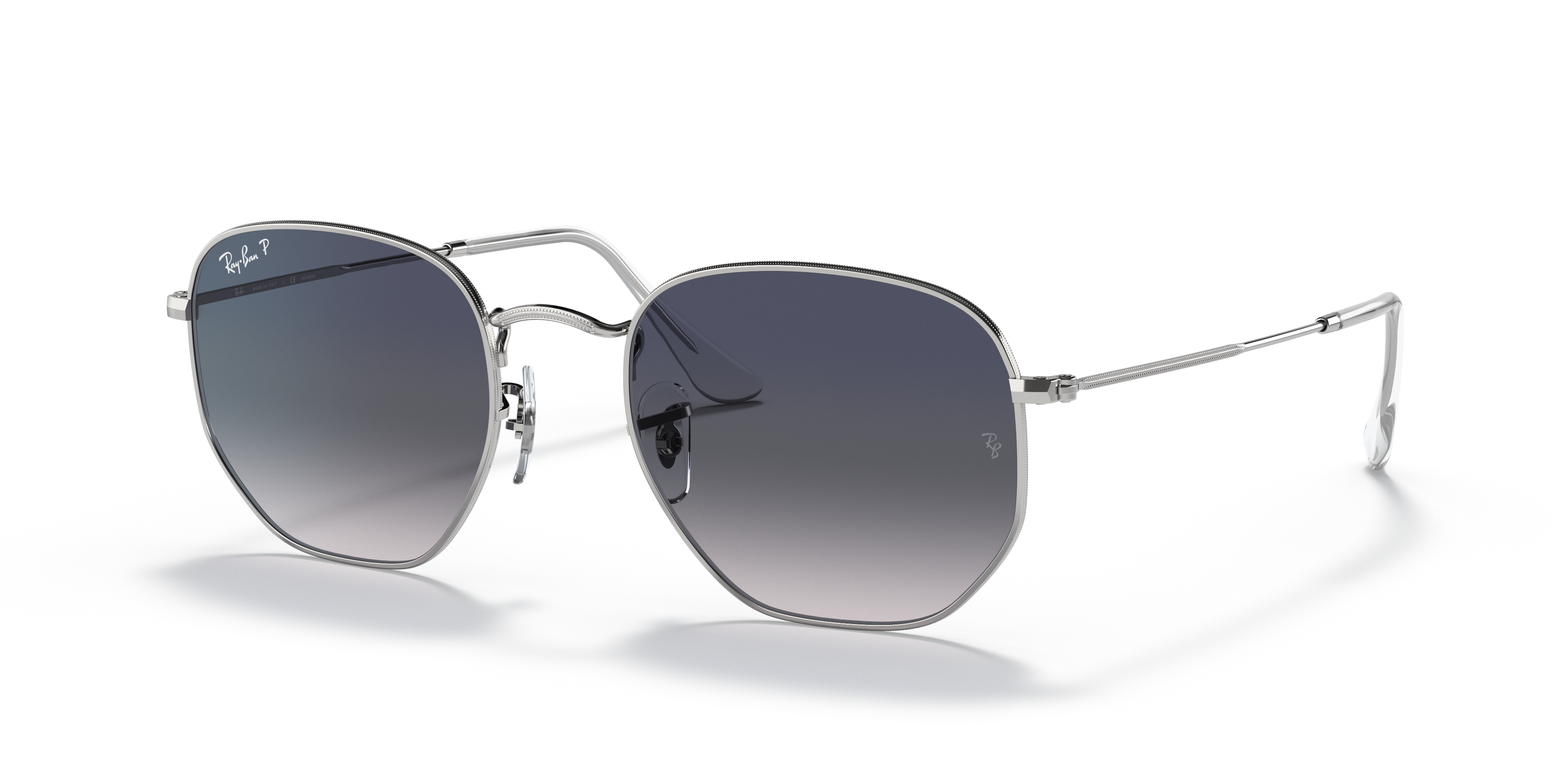 ray ban hexagonal silver polarized