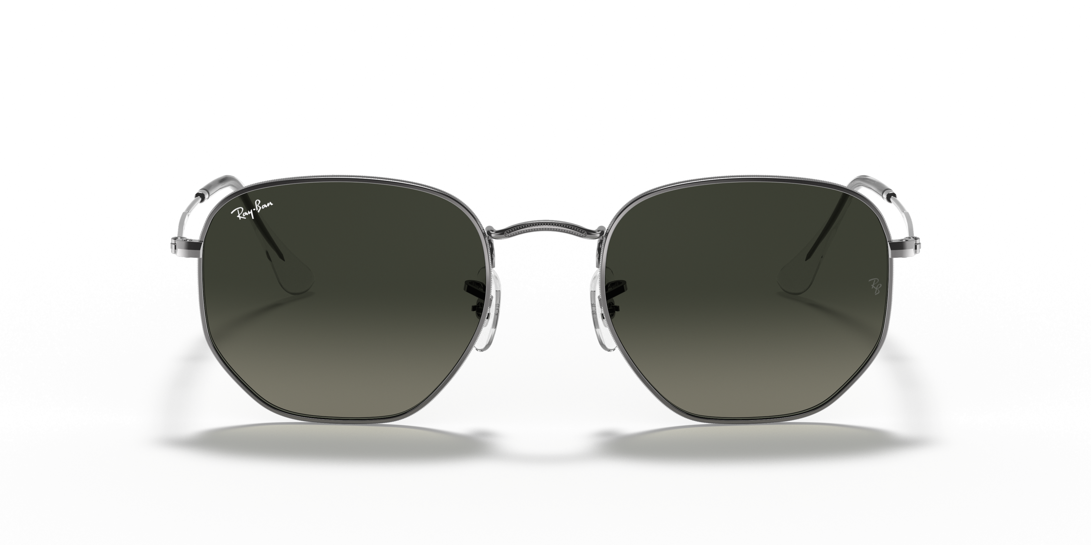 ray ban hexagonal grey gradient