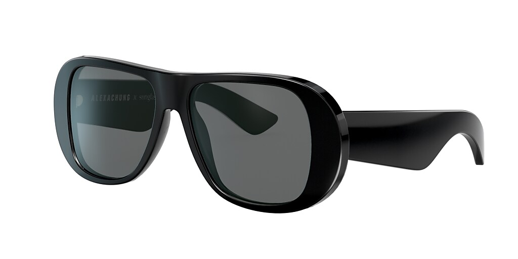 Sunglass Hut Collection HU4004 56 Grey & Black Sunglasses | Sunglass ...