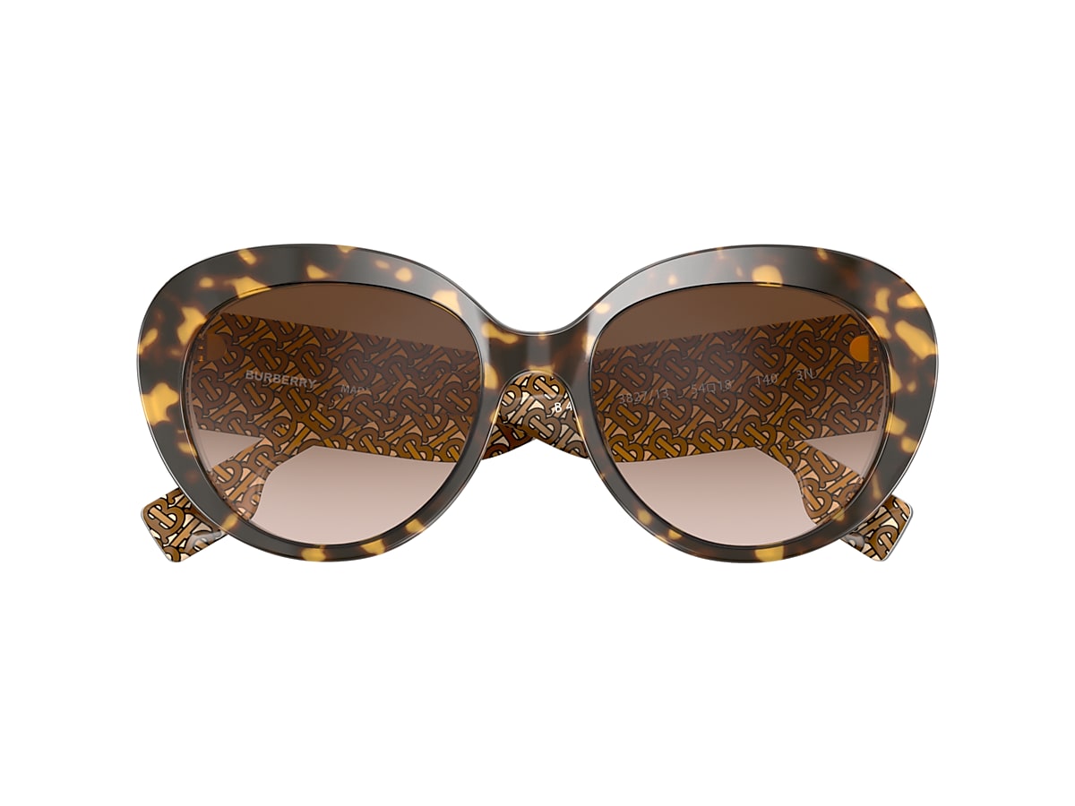 Burberry BE4298 Rose 54 Brown Gradient & Top Dark Havana On Tb Brown  Sunglasses | Sunglass Hut USA