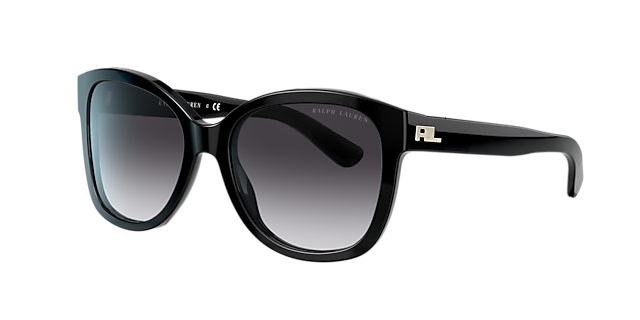 Ronde Bont Treble Ralph Lauren RL8180 54 Gradient Grey & Shiny Black Sunglasses | Sunglass  Hut USA
