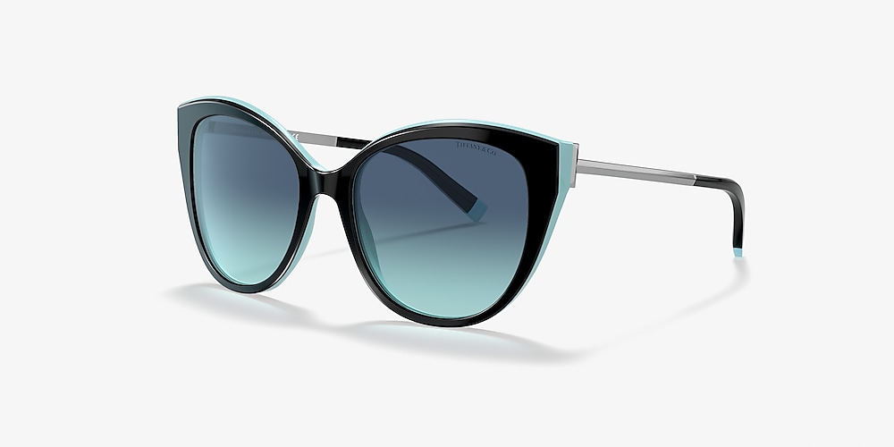 Tiffany Co. 55 Tiffany Blue & Black On Tiffany Blue Sunglasses | Hut USA