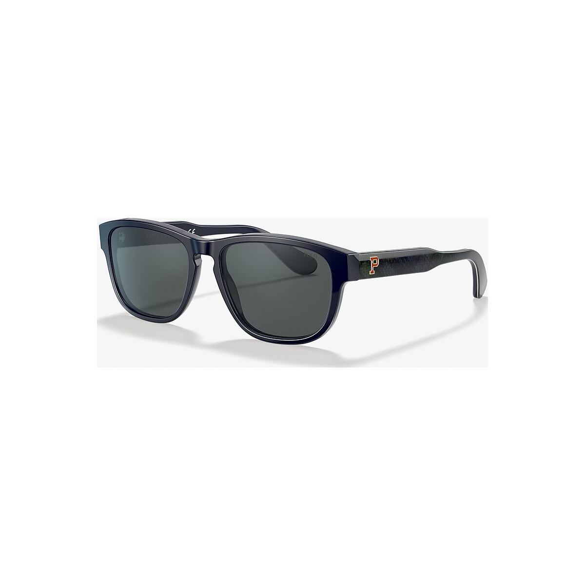 Polo Ralph Lauren PH4158 55 Grey & Shiny Navy Blue Sunglasses