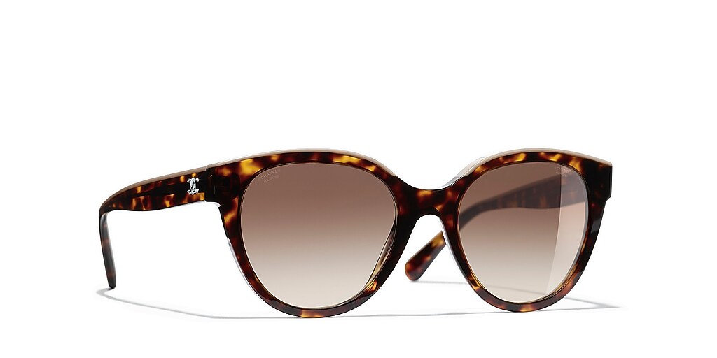 Chanel Butterfly Sunglasses CH5414 54 Brown & Dark Tortoise & Beige