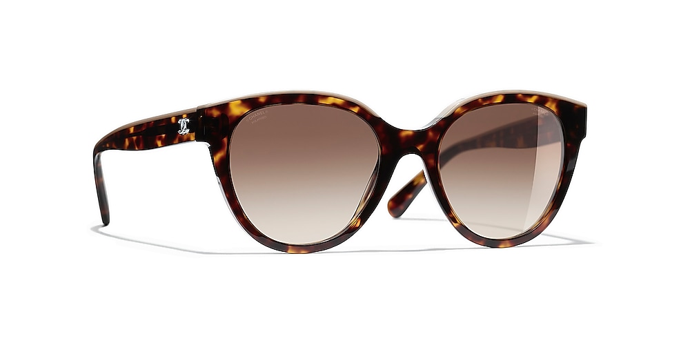 Chanel Butterfly Sunglasses CH5414 54 Brown & Dark Tortoise & Beige  Polarised Sunglasses