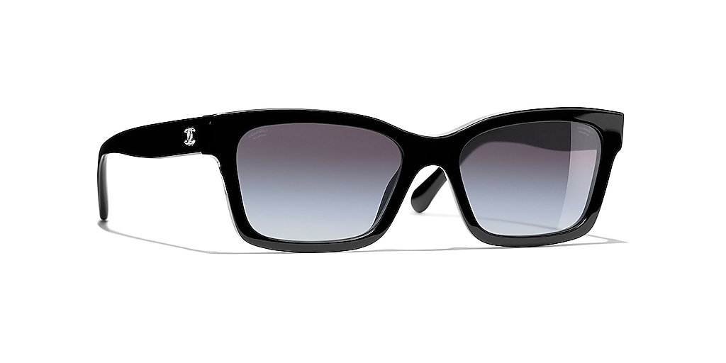 Chanel Square Sunglasses CH5417 54 Grey & Black Polarised Sunglasses ...