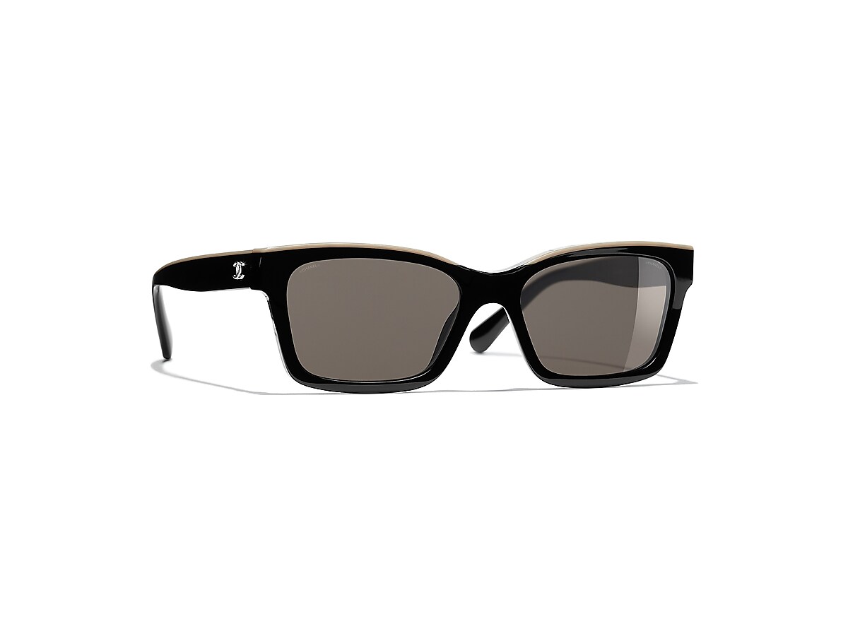 Chanel Square Sunglasses CH5417 54 Brown & Black & Beige Sunglasses |  Sunglass Hut Australia