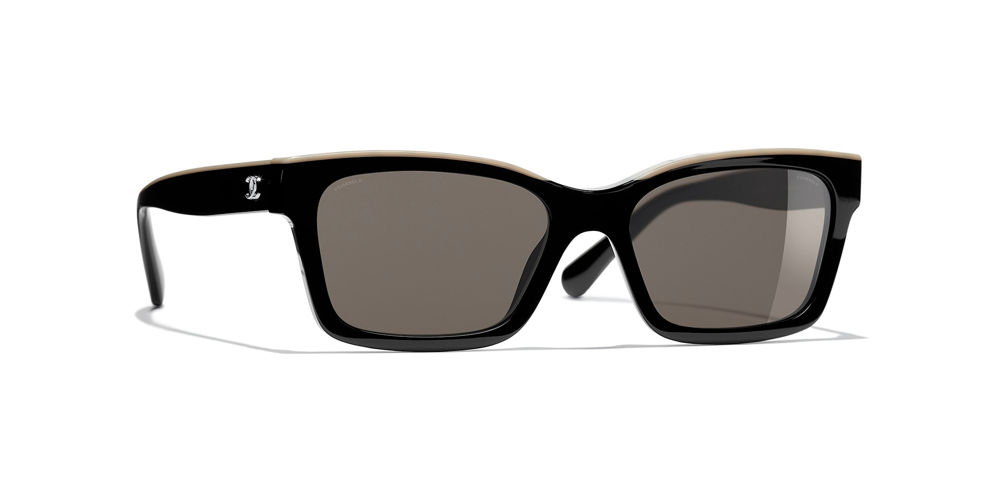 Chanel Square Sunglasses CH5422B 53 Grey  Black Polarised Sunglasses  Sunglass  Hut United Kingdom