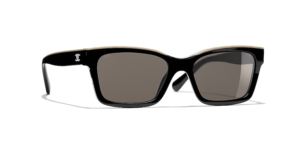 Chanel Square Sunglasses CH5417 54 Brown & Black & Beige Sunglasses |  Sunglass Hut Australia