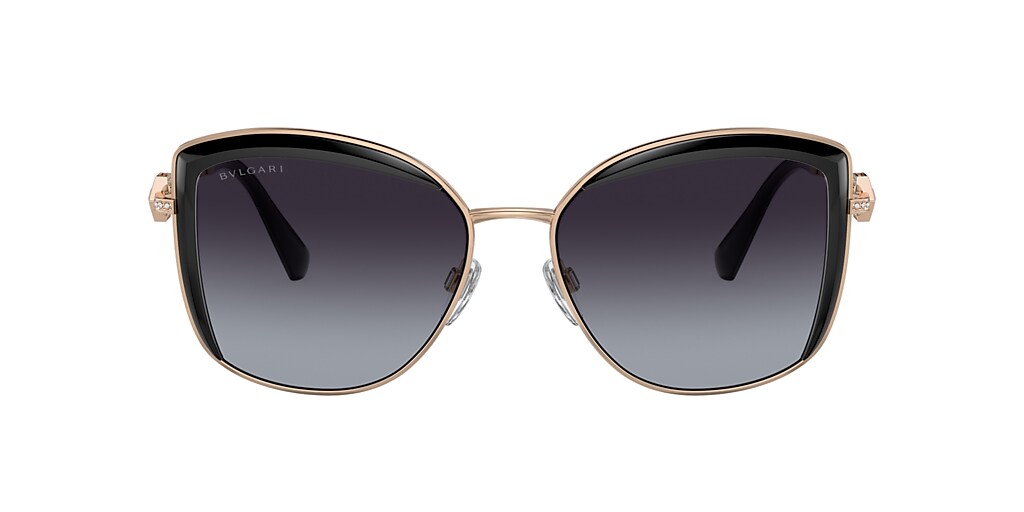 Bvlgari BV6128B Serpenti Grey-Black & Gold Sunglasses | Sunglass Hut ...