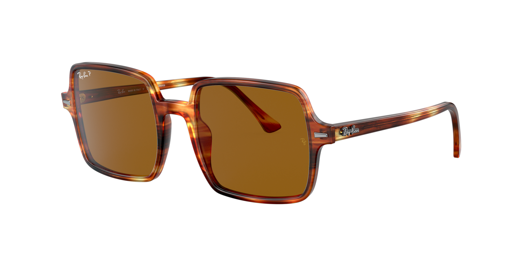 ray ban square ii on face