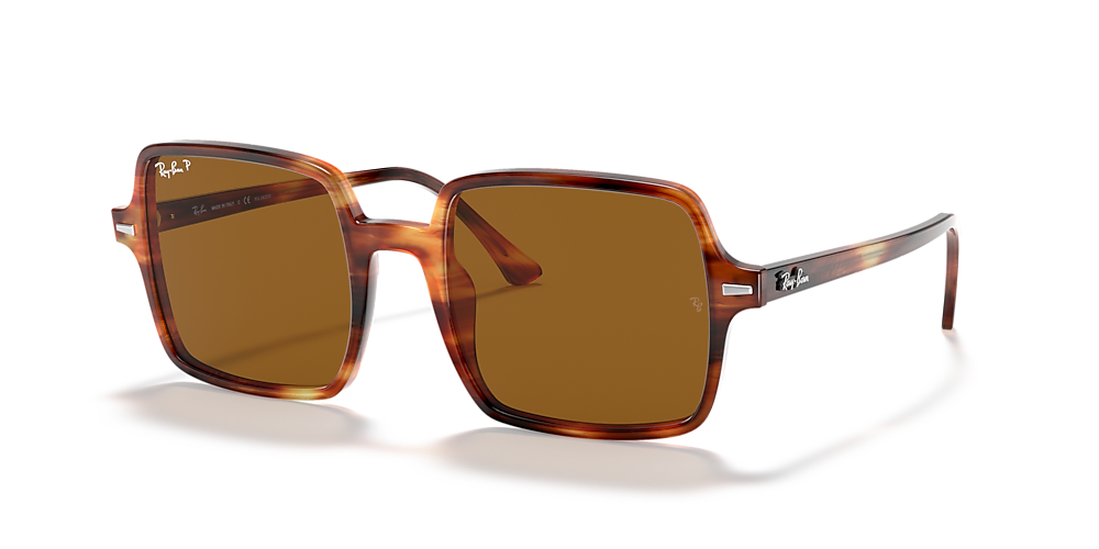 Sada Wiegen Wat is er mis Ray-Ban RB1973 Square II 53 Polarized Brown Classic B-15 & Striped Havana  Polarized Sunglasses | Sunglass Hut USA