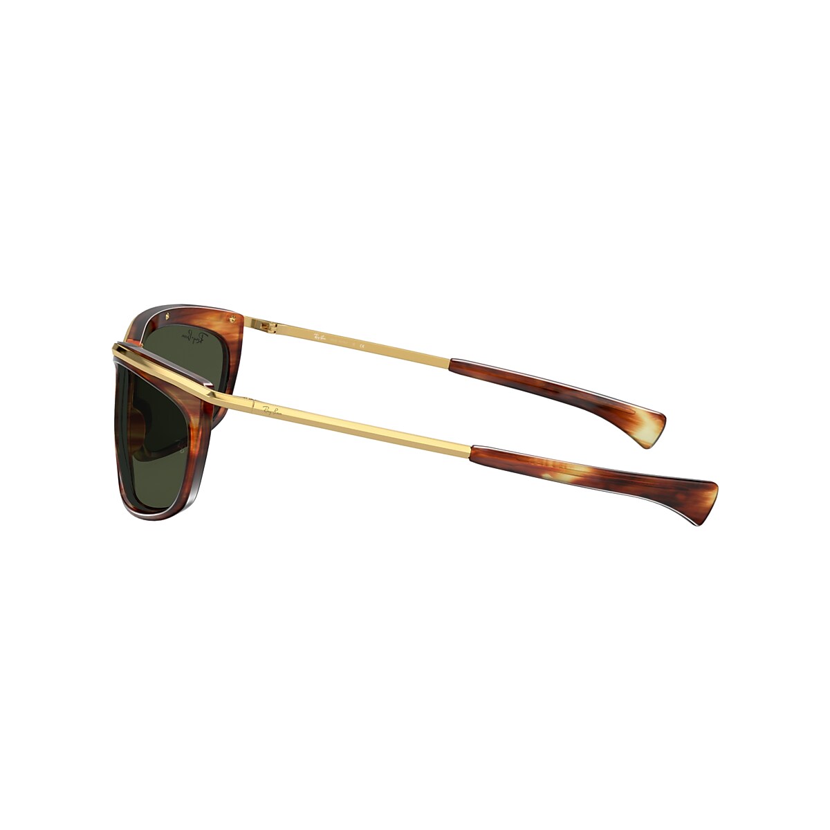 Ray-Ban RB2319 Olympian I 62 Green & Striped Havana Sunglasses 