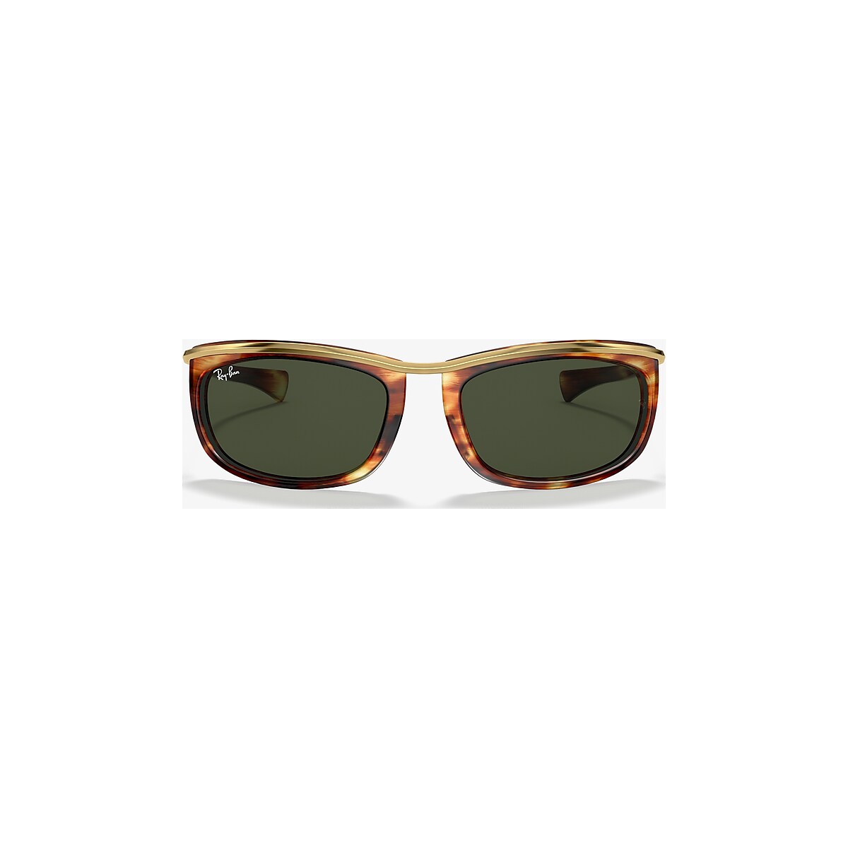 Ray-Ban RB2319 Olympian I 62 Green & Striped Havana Sunglasses 