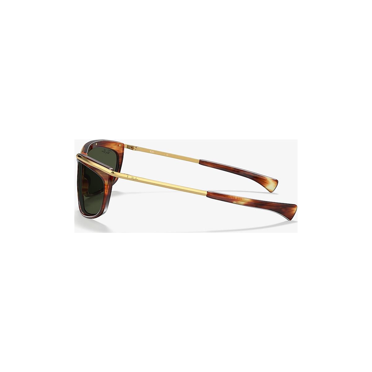 Ray-Ban RB2319 Olympian I 62 Green & Striped Havana Sunglasses 