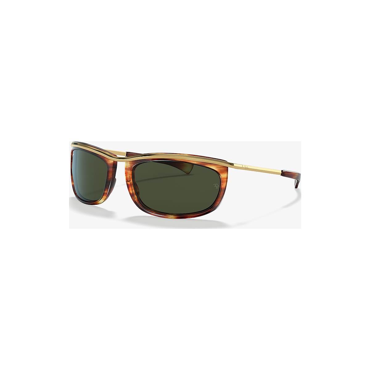 Ray-Ban RB2319 Olympian I 62 Green & Striped Havana Sunglasses 