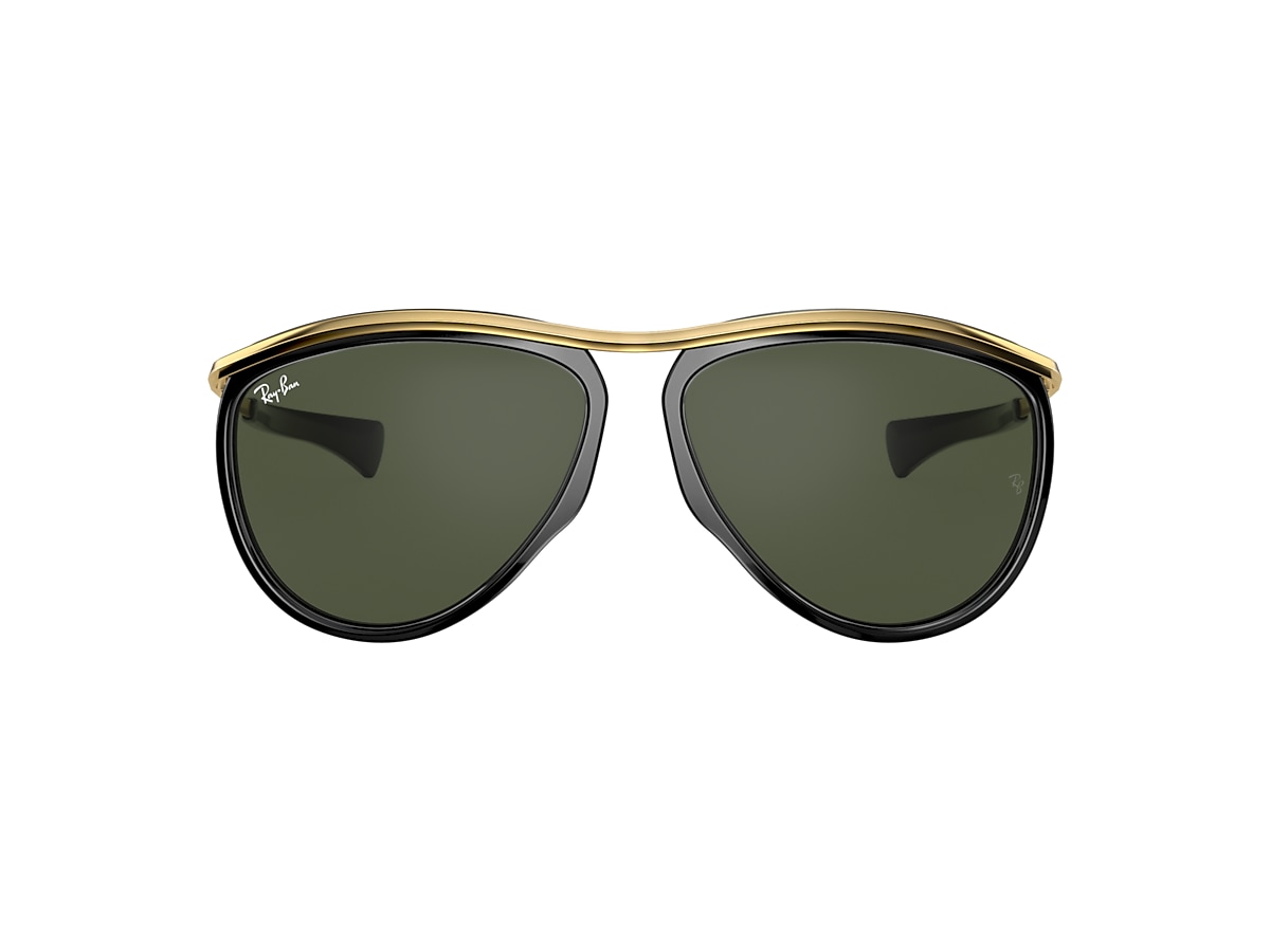 Ray-Ban RB2219 Aviator Olympian 59 Green & Black Sunglasses