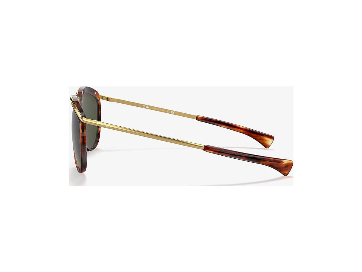 Ray-Ban RB2219 Aviator Olympian 59 Green & Striped Havana