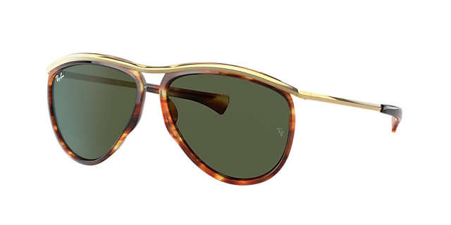 Ray-Ban RB2219 Aviator Olympian 59 Green & Striped Havana