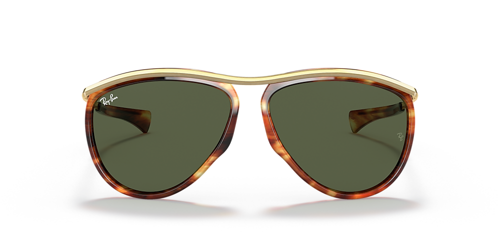 Ray-Ban RB2219 Aviator Olympian 59 Green & Striped Havana