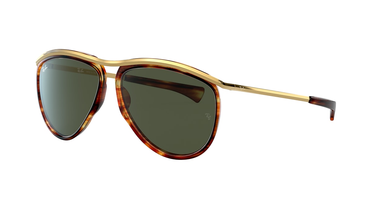 Ray-Ban RB2219 Aviator Olympian 59 Green & Striped Havana