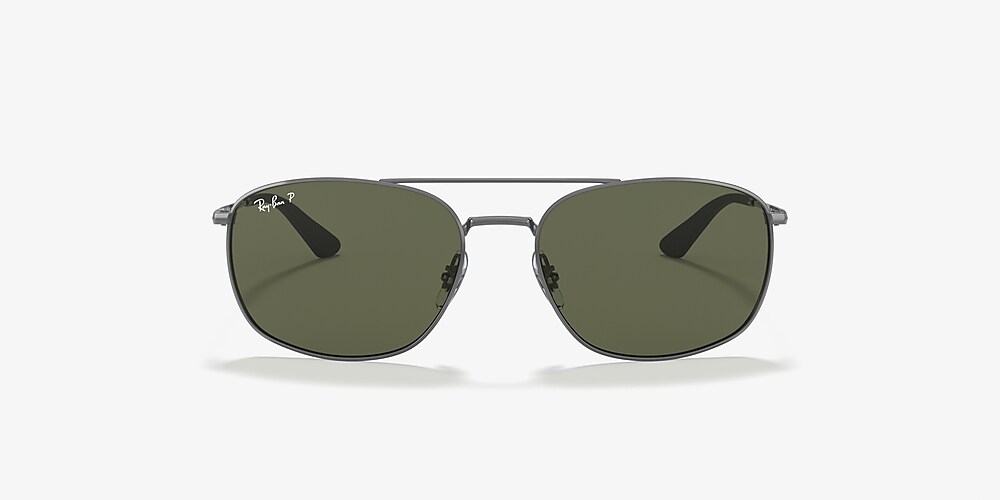 Ray Ban Rb3654 60 Green Gunmetal Polarized Sunglasses Sunglass Hut Usa