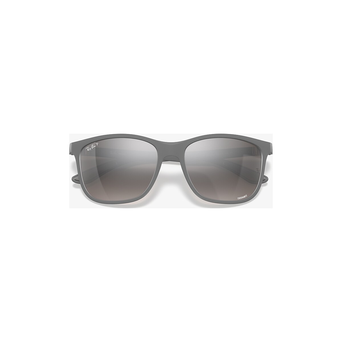 Ray-Ban rb4330ch Gray Sunglasses with silver flash lens polar Ray Ban Racing Gry POLARIZED Silver Mirror Chromance  main image 2