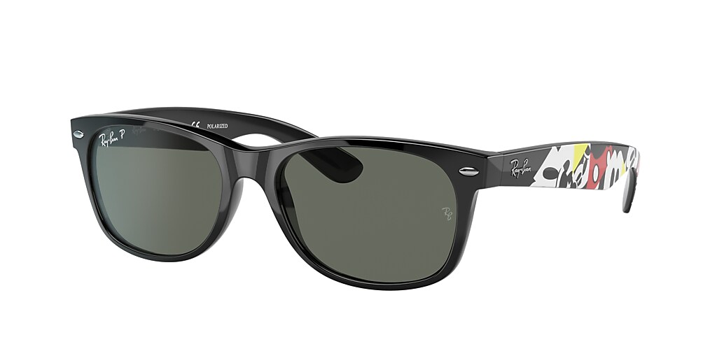 Ray-Ban RB2132 Mickey J19 55 Polarized Green Classic G-15 & Black ...