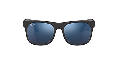 Ray-Ban RB9069S Justin Kids 48 Blue Mirror & Black Sunglasses 