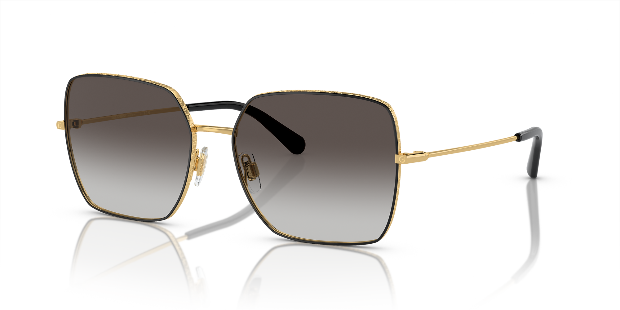 Dolce&Gabbana DG2242 57 Light Grey Gradient Black & Black Sunglasses ...