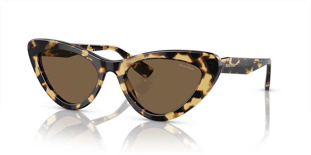 krølle ovn Perfekt Miu Miu MU 01VS 55 Brown & Light Havana Sunglasses | Sunglass Hut USA