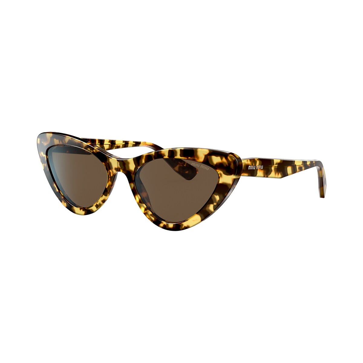 MIU MIU MU Light Havana - Female Luxury Sunglasses, Brown Lens