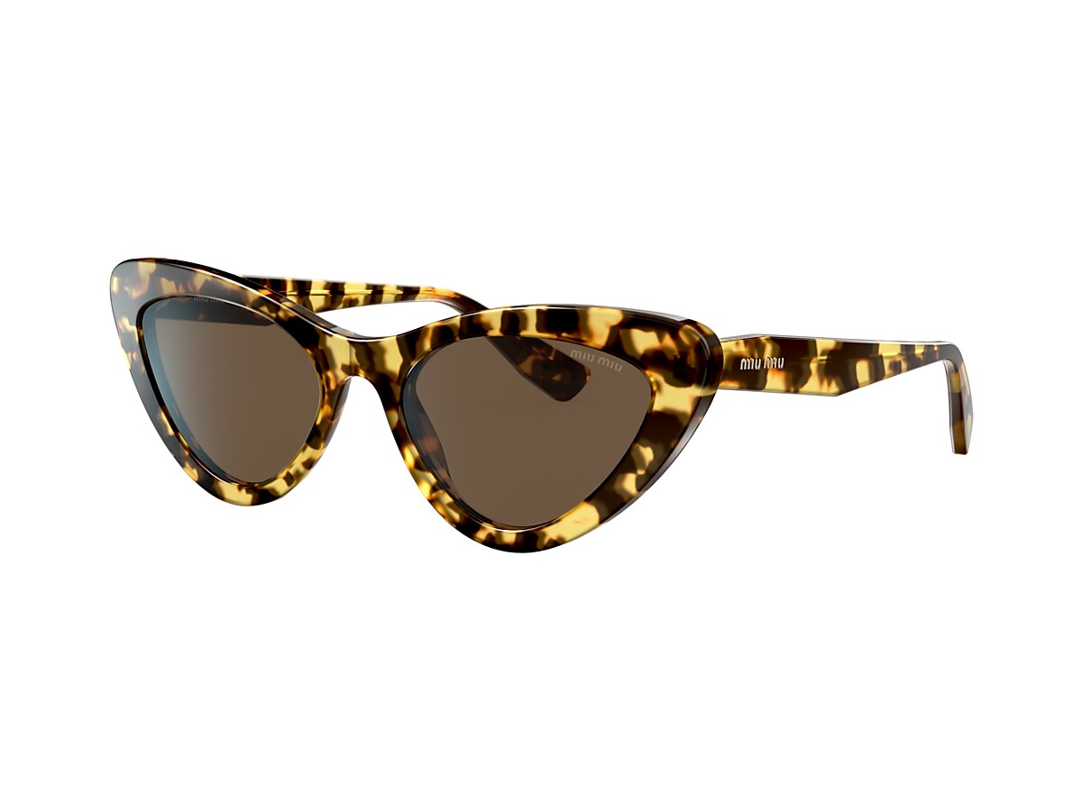 Miu Miu MU 01VS 55 Brown & Light Havana Sunglasses | Sunglass