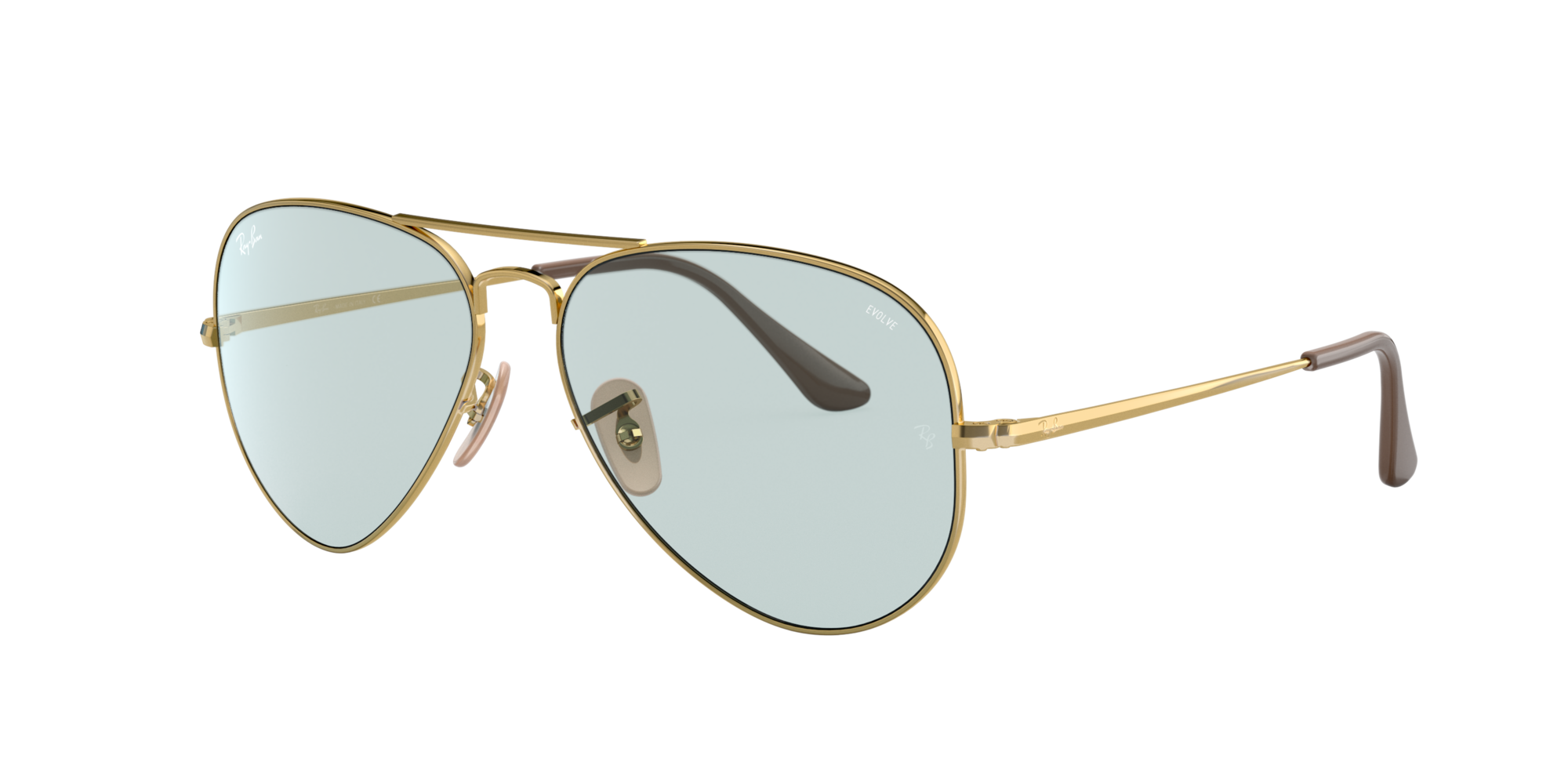 Ray-Ban RB3689 SOLID EVOLVE 58 Evolve Photo Grey To Violet \u0026 Gold  Sunglasses | Sunglass Hut USA