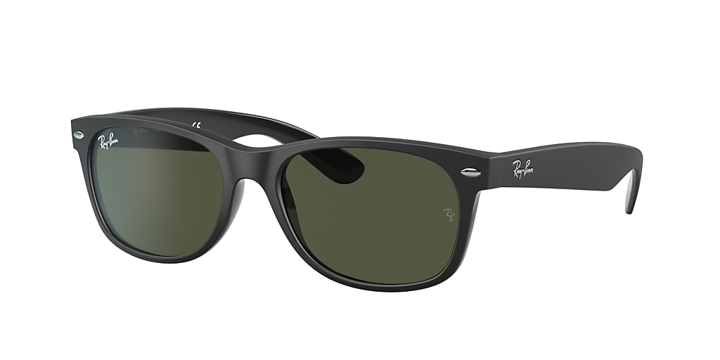 Ray-Ban RB2132 New Wayfarer Color Mix 52 Green & Black Sunglasses ...