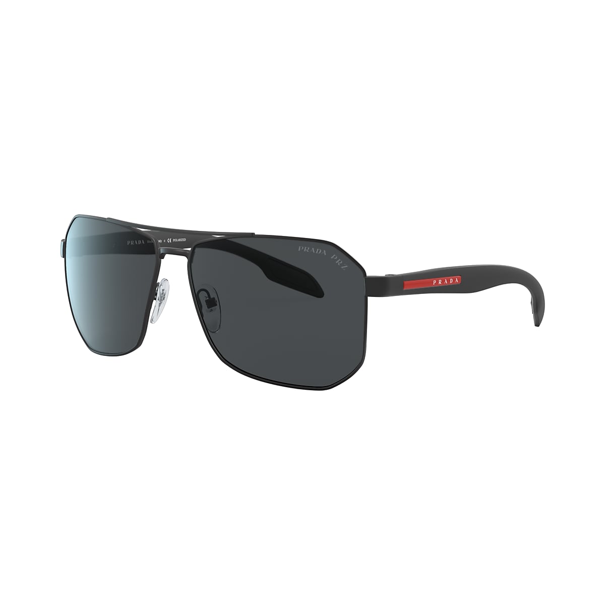 Prada Linea Rossa PS 51VS 62 Polar Grey & Black Rubber Polarised Sunglasses  | Sunglass Hut Australia
