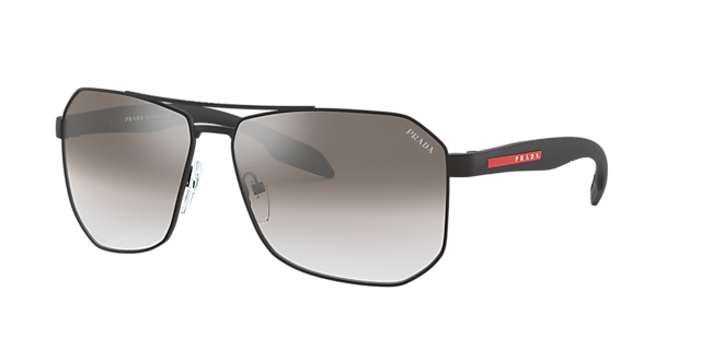 Prada Linea Rossa PS 51VS 62 Polarized Grey Black Rubber