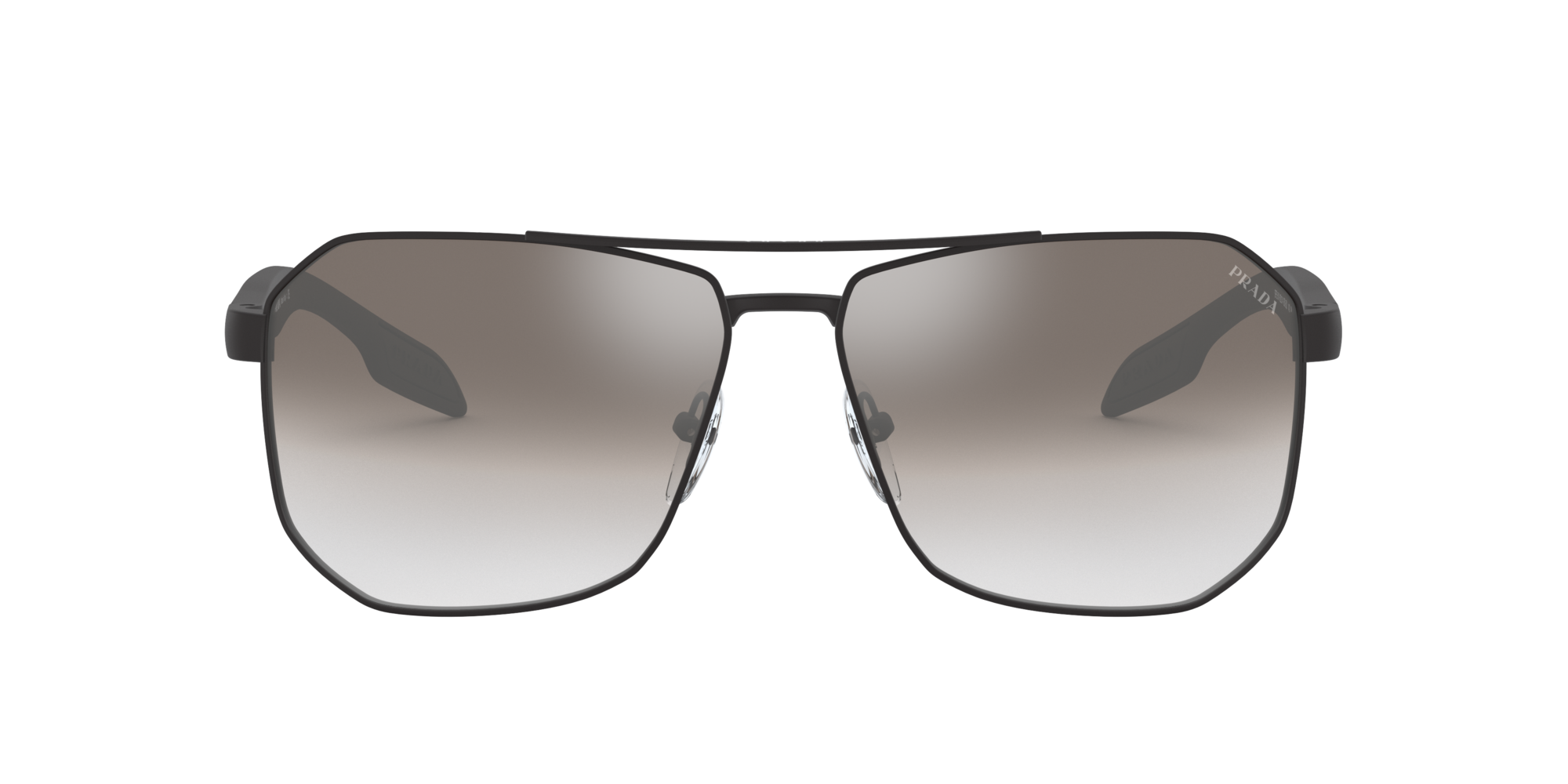 Shop Prada Linea Rossa Man Sunglasses Ps 51vs In Gradient Grey Mirror Silver