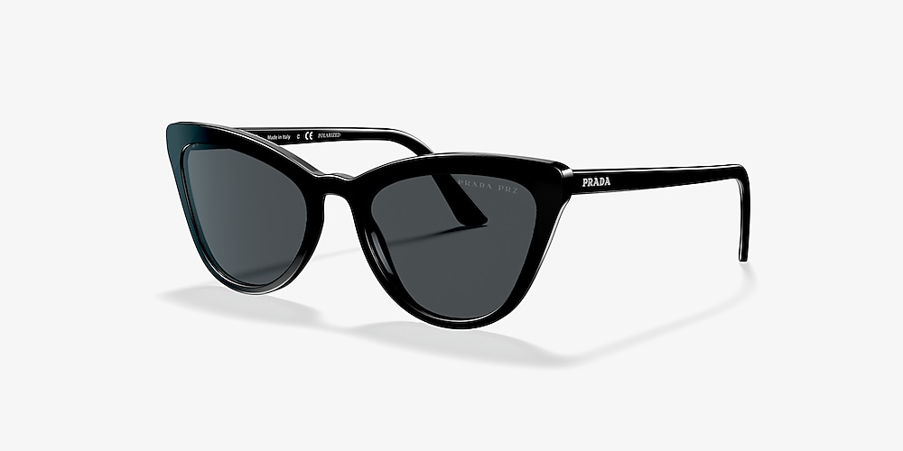 Prada PR 01VS Catwalk 56 Polar Grey & Black Polarized Sunglasses | Sunglass  Hut USA