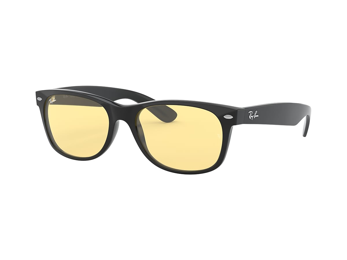 Ray-Ban RB2132F New Wayfarer Washed Lenses 55 Yellow Classic & Black  Sunglasses | Sunglass Hut USA