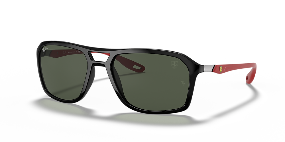 Ray-Ban RB4329M Scuderia Ferrari Collection 57 Green & Black Sunglasses | Sunglass Hut USA