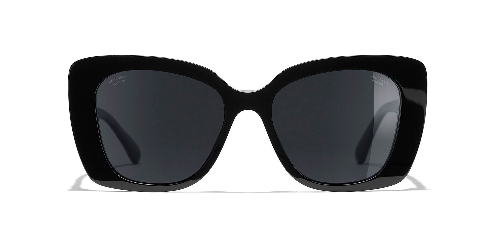 Chanel Rectangle Sunglasses CH5442 53 Grey  Black Polarised Sunglasses  Sunglass  Hut Australia
