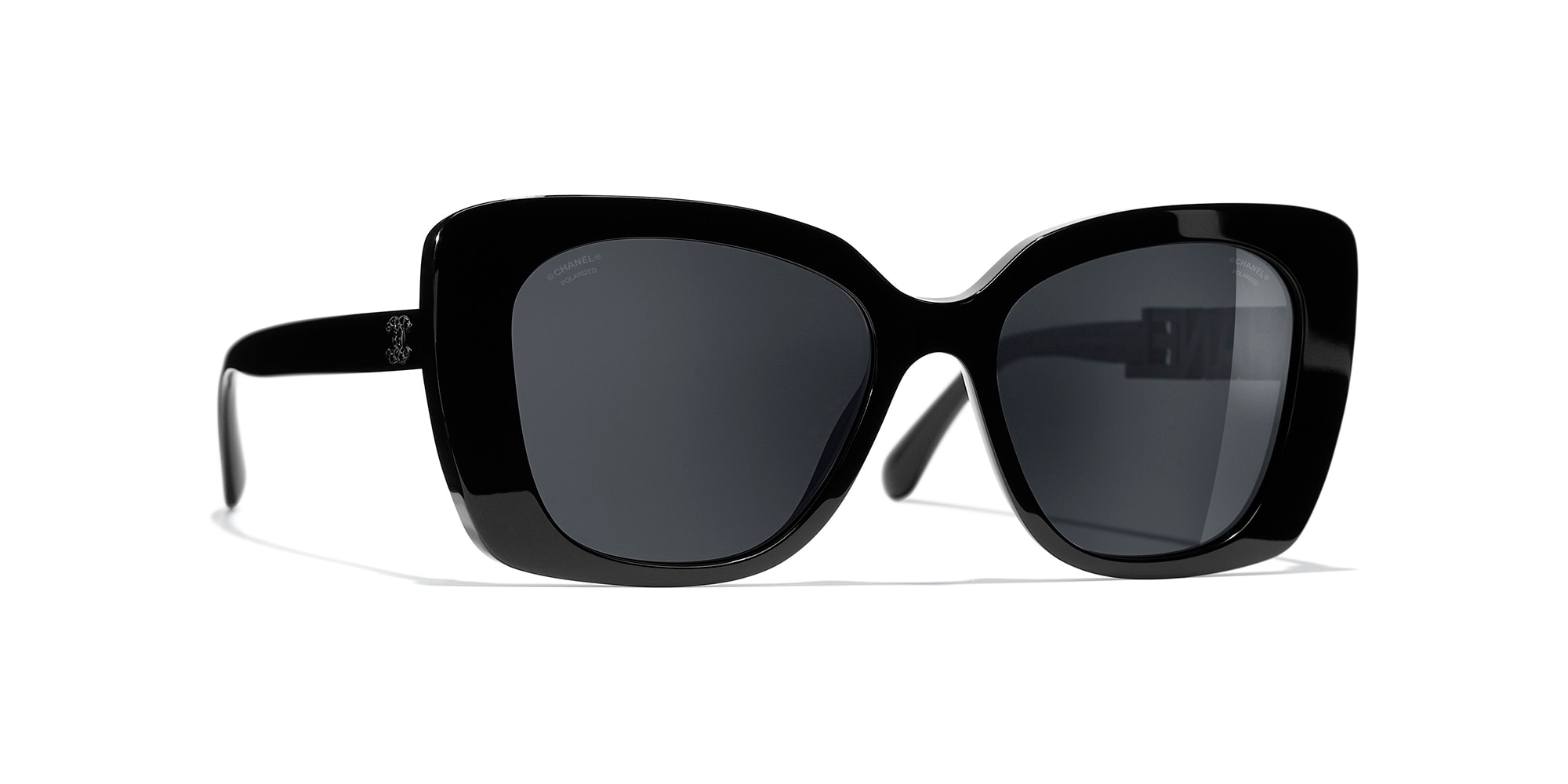 Chanel Rectangle Sunglasses CH5483 54 Grey  Black  White Sunglasses  Sunglass  Hut United Kingdom