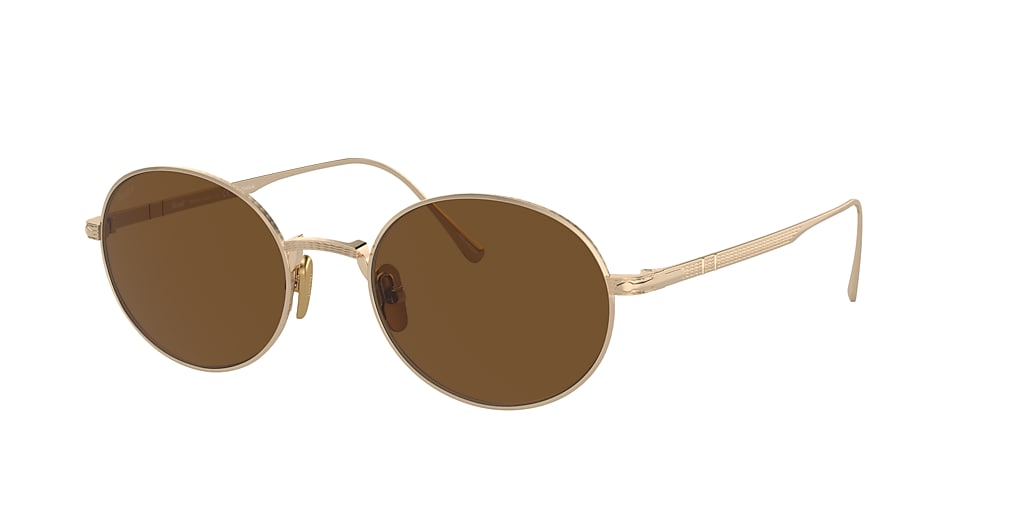 Persol PO5001ST 51 Polarized Brown & Gold Polarised Sunglasses ...