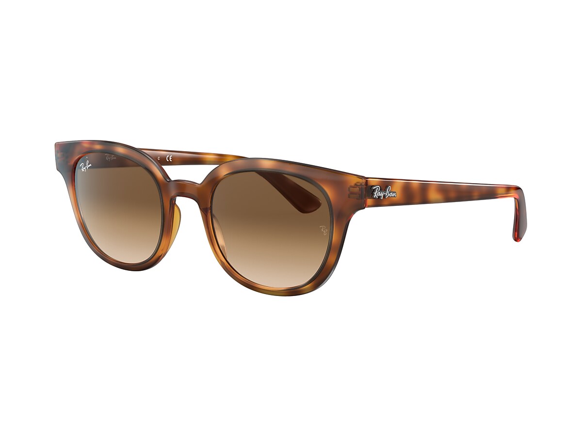 Ray-Ban RB4324 50 Light Brown Gradient & Yellow Light Havana Sunglasses |  Sunglass Hut USA