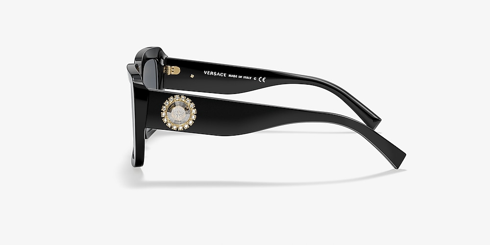 Versace VE4384B 54 Dark Grey & Black Sunglasses | Sunglass Hut Canada